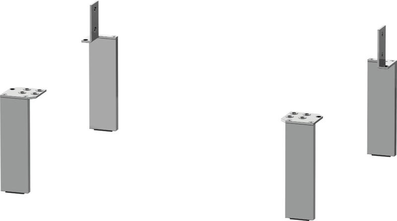 L-Cube Sockelfuss, Aluminium matt, 4 Stück, 70x65 mm, - Duravit