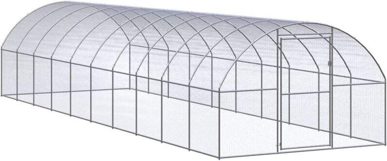 Outdoor-Hühnerstall 3x10x2 m Verzinkter Stahl - Vidaxl