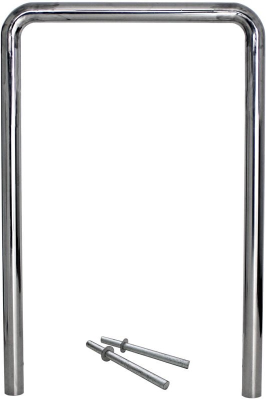 Fahrradanlehnbügel 118 x 78 cm Edelstahl Ø 60 mm grau Typ U Einbetonieren Fahrradständer Parker Typ U