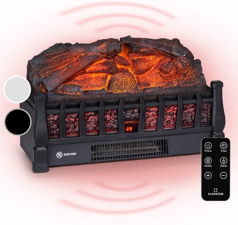 Kamini FXL 2G Elektrischer Kamin Kamineinsatz 1800 W LED-3D-Flammenillusion