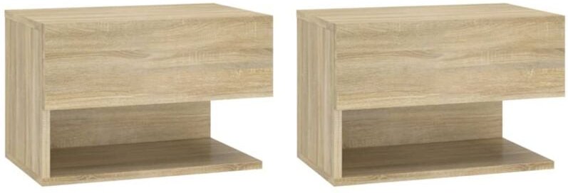 Wand-Nachttische 2 Stk. Sonoma-Eiche Vidaxl