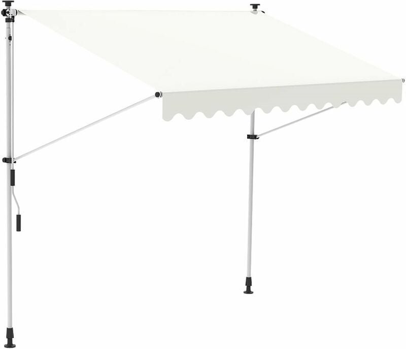 Mucola - Klemmmarkise 300 cm Balkon Markise Sonnenschutz Terasse Fenstermarkise Creme