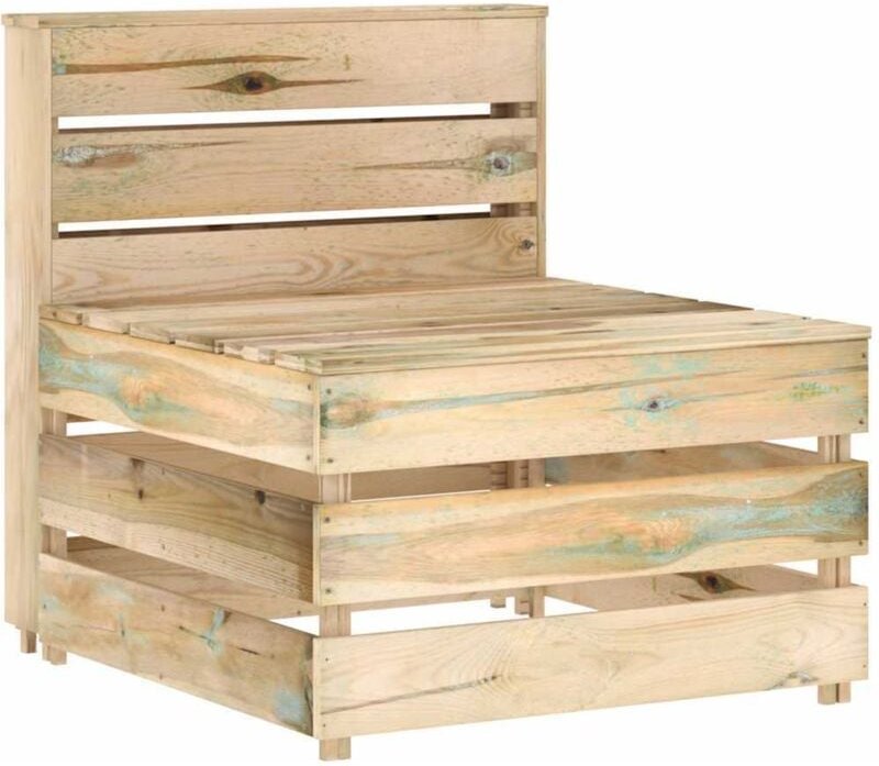 Garten-Mittelsofa aus Paletten Kiefernholz Imprägniert - Vidaxl