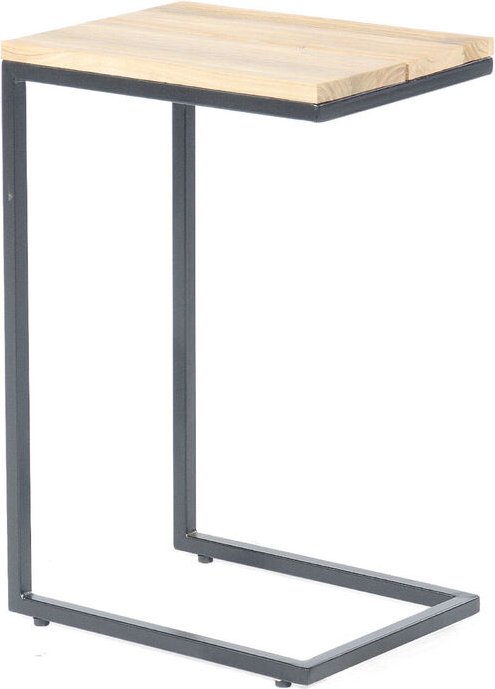 Sonnenpartner - Lounge-Beistelltisch Cambridge 40x30 cm anthrazit Teakholz Lounge-Tisch