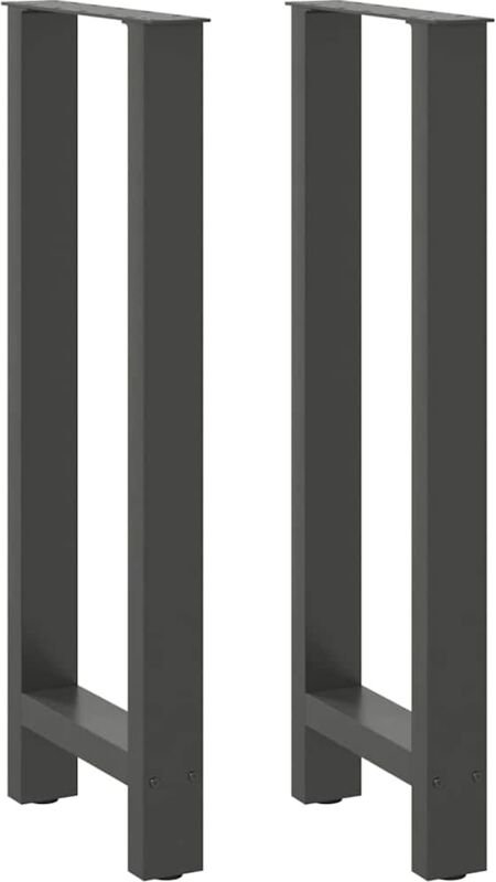 Bartischbeine Anthrazit 2 Stk. 50x(100-101) cm Stahl vidaXL