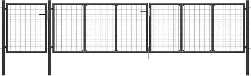 Vidaxl - Gartentor Stahl 500×75 cm Anthrazit