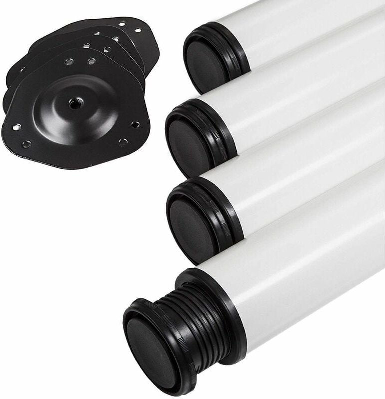 So-tech - 4er Set Tischbeine ø 60 mm Höhe 820 mm weiß höhenverstellbar