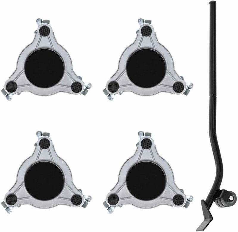 Möbelrollen 4 Stk. mit Heber 19x17,5x6 cm Stahl 1000 kg Vidaxl