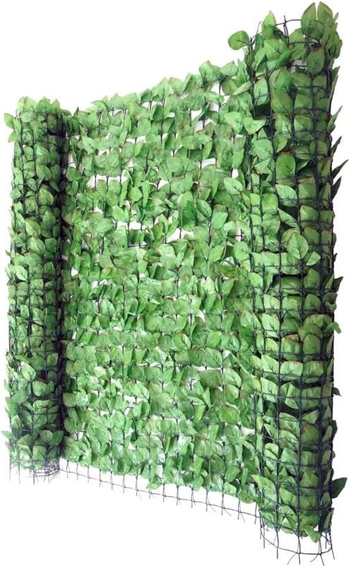 Balkonsichtschutz, Buchenhecke Sichtschutz Windschutz Verkleidung für Terrasse Zaun 500x100cm hell