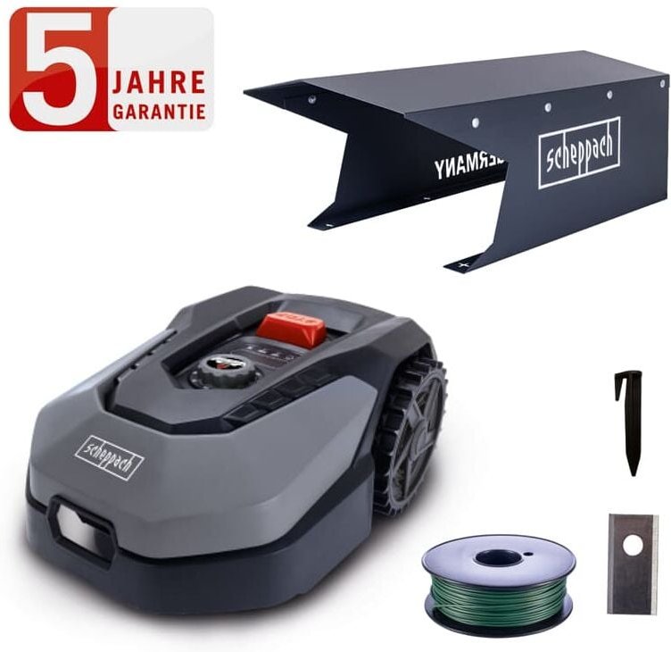 Scheppach - Rasenmähroboter RLM500W Rasenmäher wif Bluetooth + Garage
