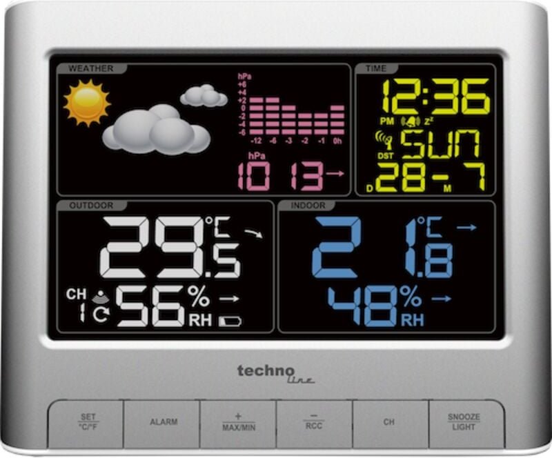 Technoline - Wetterstation ws 6449 silber Wetterstationen