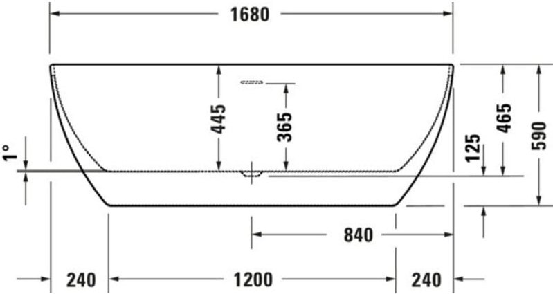 Duravit - DuraKanto Badewanne, weiß, freistehend, 700561000000000