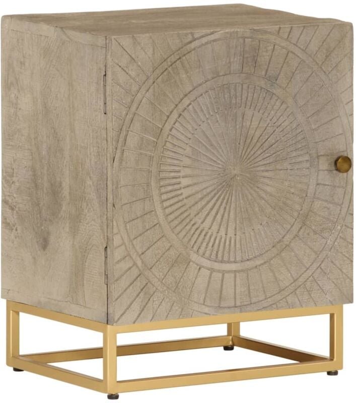 Nachttisch 40x30x50 cm Massivholz Mango und Eisen Vidaxl