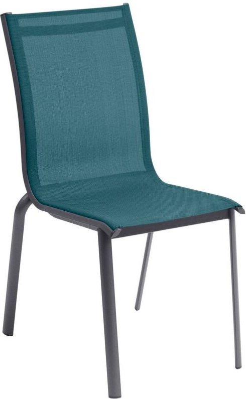 Hesperide - Stapelbarer Gartenstuhl Axant Entenblau & Graphit - Hespéride
