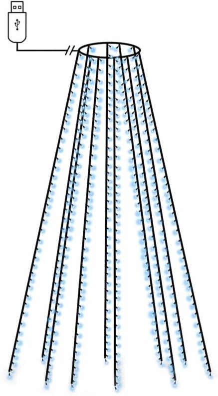 Weihnachtsbaum-Beleuchtung 500 LEDs Blau 500 cm Vidaxl
