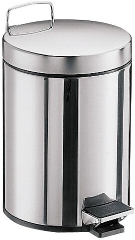 emco system2 Abfallbehälter, Deckel und Pedel, rund, 5 Liter,