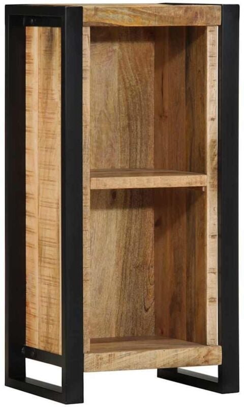 Nachttisch mit Regal Braun 40 x 30 x 80 cm Massivholz Mango Vidaxl