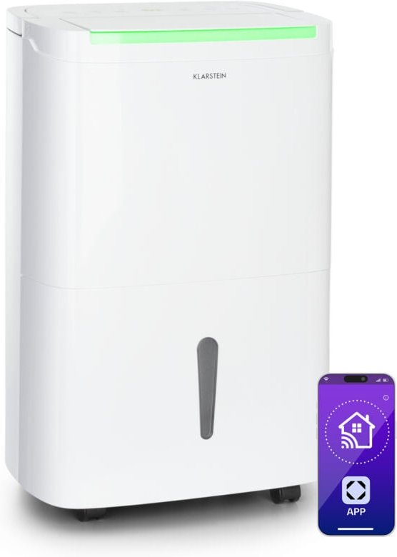 Klarstein - DryFy Connect 40L Smart Luftentfeuchter, 40L/24h, WiFi App Steuerung, 7L Tank, Automatische Abschaltung, Tim...