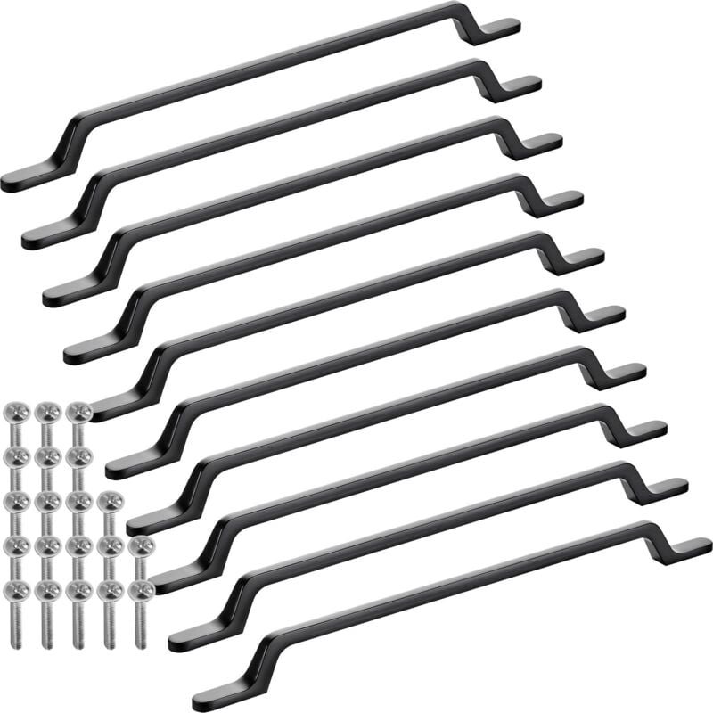 Sotech Möbelgriff Bügelgriff Blackline iv schwarz matt Schubladengriff Schrankgriff inkl. Schrauben - Bohrlochabstand (b...