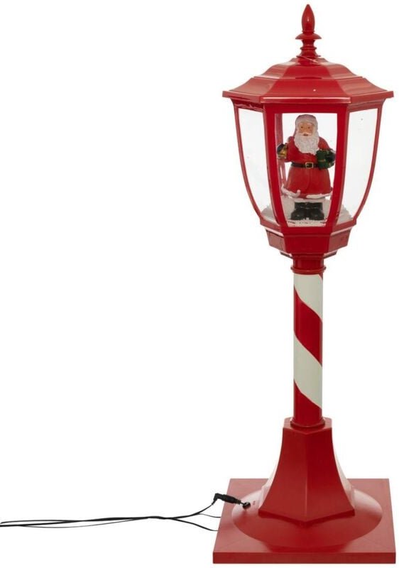 Dekoration rote Laterne H90cm 30 LEDs kaltweiß mit Trafo - Feeric lights & christmas