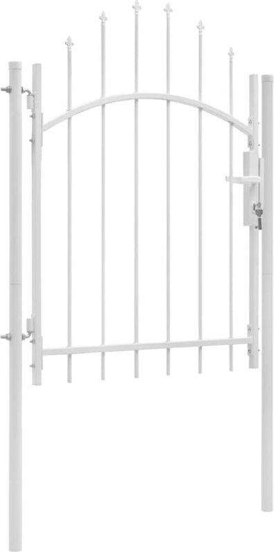 Gartentor Stahl 1 x 2 m Weiß - Vidaxl