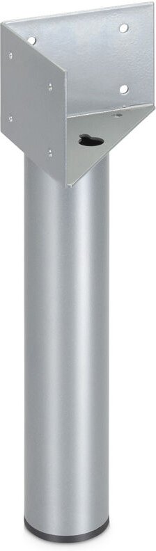 Thumbnail - So-tech - 4er Pack - Möbelfuß 246 x 50 mm inkl. Montagewinkel 100 x 100 x 70 mm silber pulverbeschichtet