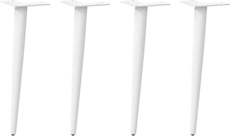 Couchtischbeine Konische Form 4 Stk. Weiß 42-43 cm Stahl Vidaxl