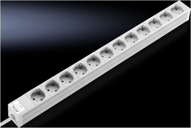 Rittal - dk 7240.310 Steckdosenleiste 12-fach Aluminium 1 St.