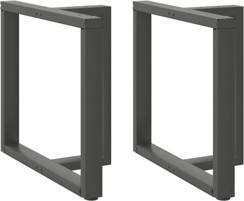 Esstischbeine T-Form 2 Stk. Anthrazit 80x35x(72-73) cm Stahl Vidaxl