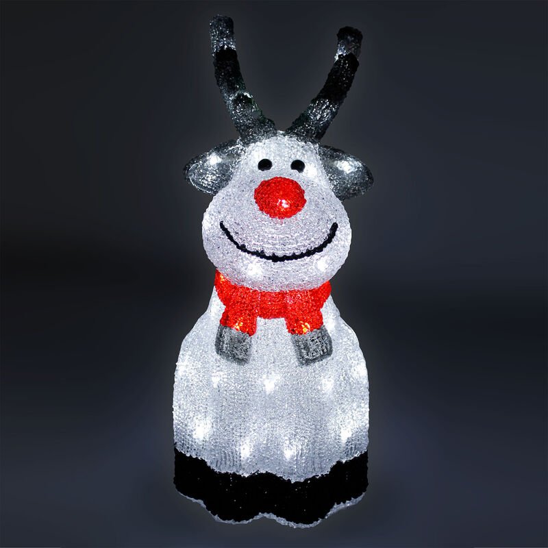 Acryl Elch 45 LEDs kaltweiß-MLK093