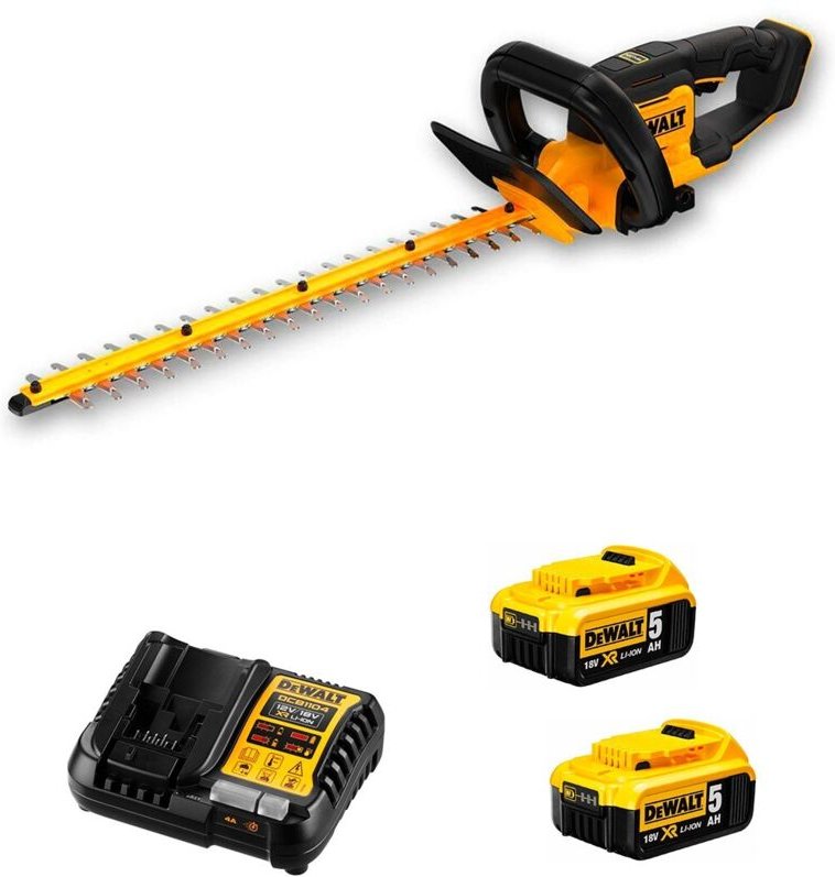 Heckenschere DeWALT DCMHT562P2 (2 x 5,0 Ah + DCB1104)