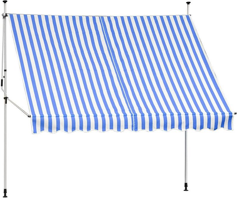 Klemmmarkise Balkon Markise Sonnenschutz Terasse Fenstermarkise Balkonmarkise Sonnensegel Windschutz Balkon Rollo - 300 ...