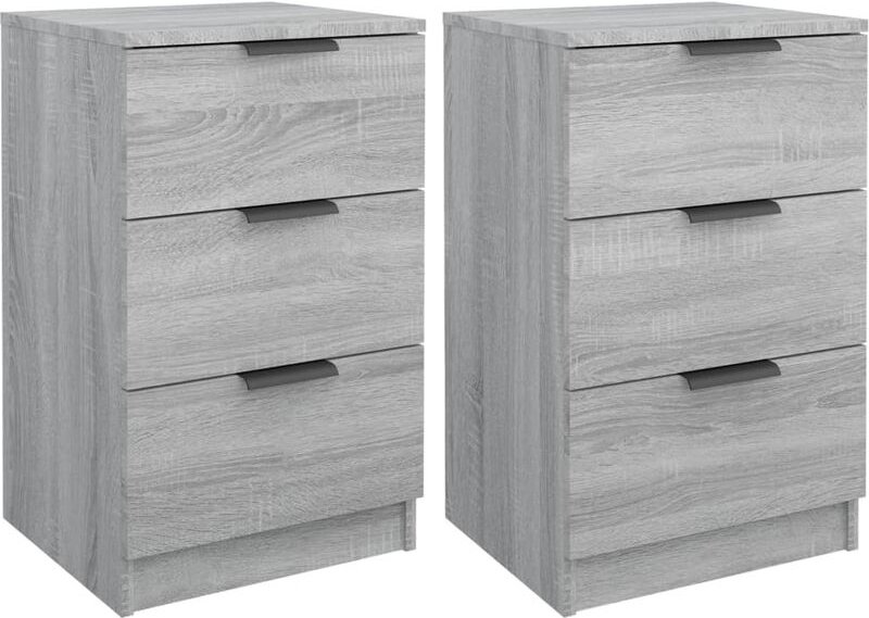 Nachttische 2 Stk. Grau Sonoma 40x36x65 cm - Vidaxl
