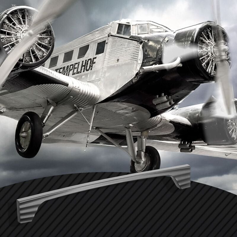 SOTECH Möbelgriff Schubladengriff Schrankgriff WING BA 192 mm anthrazit, 45 Stück