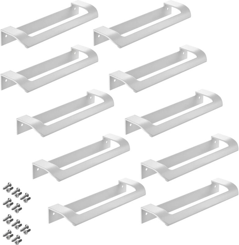 Sotech Möbelgriff lys ba 160 mm Griff für Schränke, Schubladen und Falttüren, weiß matt, 10 Stück