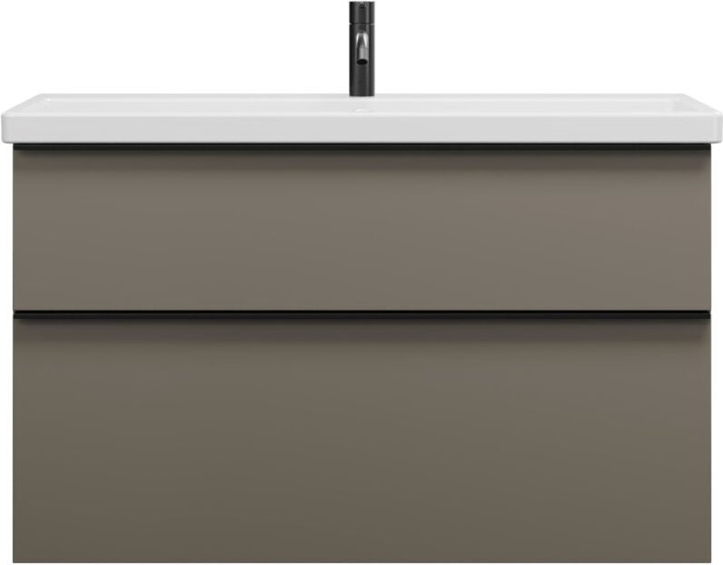 Eqio Keramik-Waschtisch inklusive Waschtischunterschrank, - Burgbad