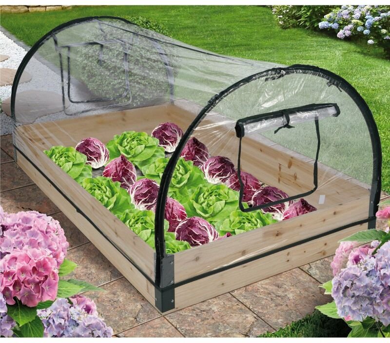 Gewächshaus mit Holzrahmen ca. 1,20 x 0,80 x 0,50m-M62365-HI MC4402