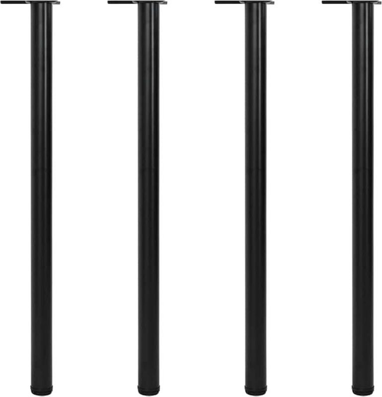 4 höhenverstellbare Tischbeine Schwarz 1100 mm Vidaxl