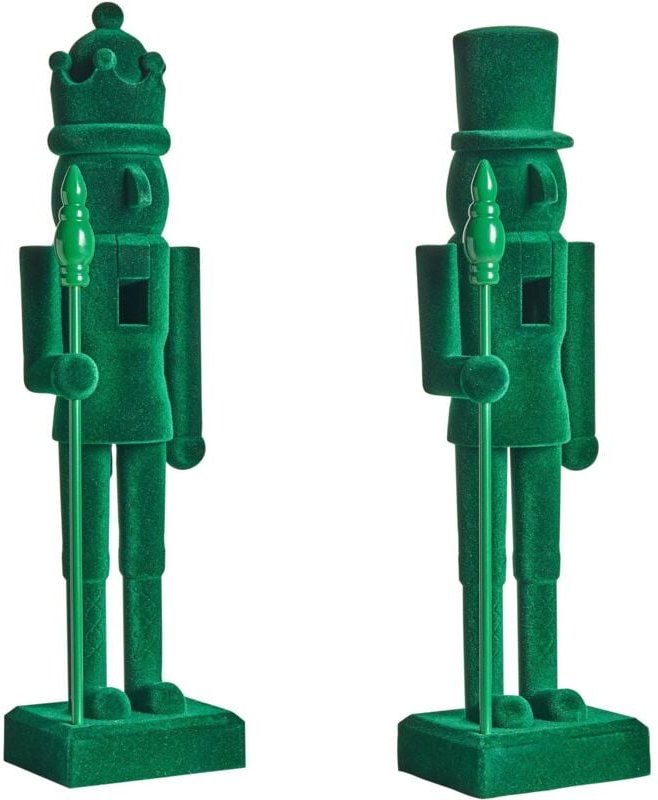 Dekofiguren 2er Set FLATEY Nussknacker 40 cm Grün