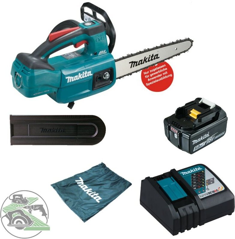 Akku-Kettensäge DUC254CZ 18V + Akku 5,0 Ah BL1850B + Ladegerät DC18RC - Makita