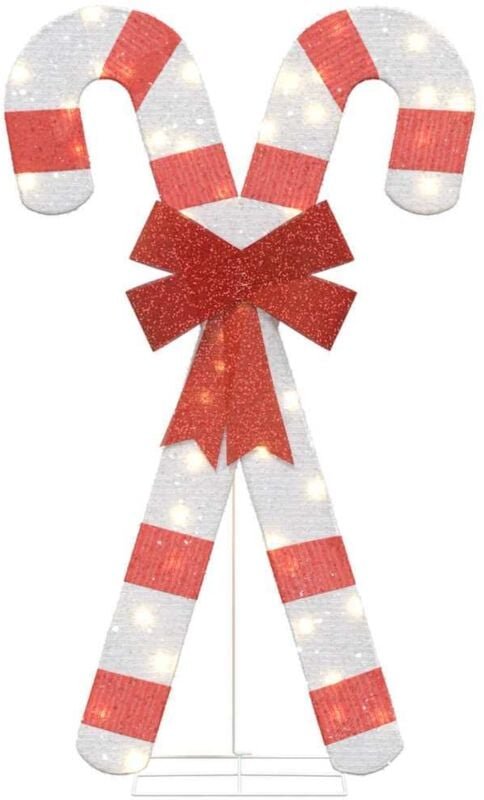 Zuckerstange Weihnachtsdekoration 50 LEDs Warmweiß Vidaxl