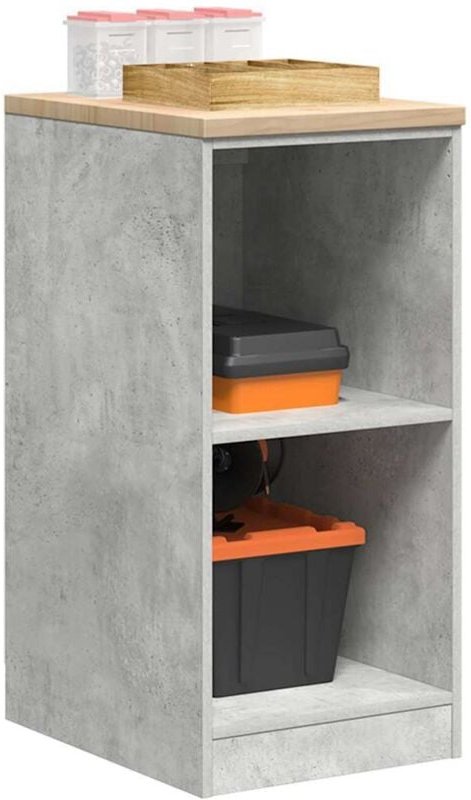 Vidaxl - Garagen-Aufbewahrungsschrank Betongrau Massivholz Kiefer