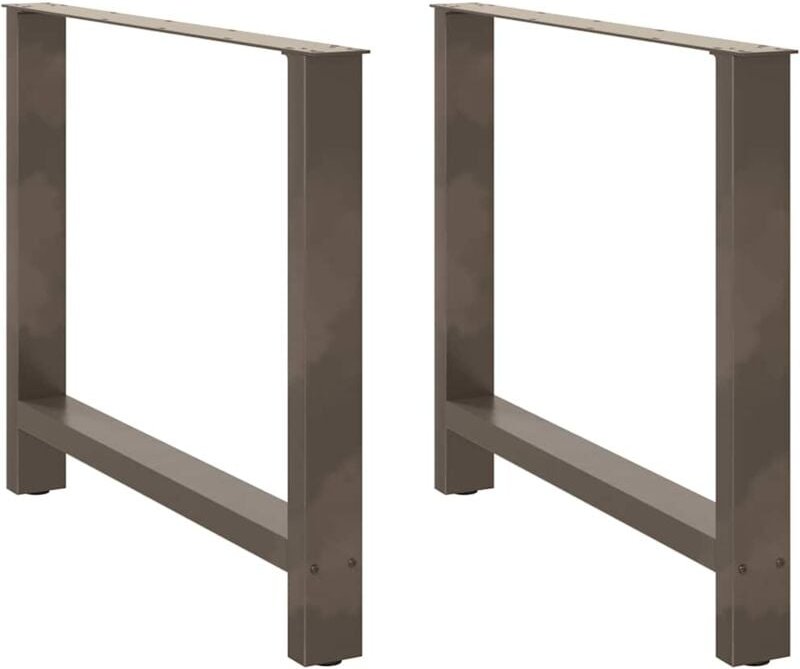 Esstischbeine Naturstahl 2 Stk. 100x(72-73) cm Stahl Vidaxl