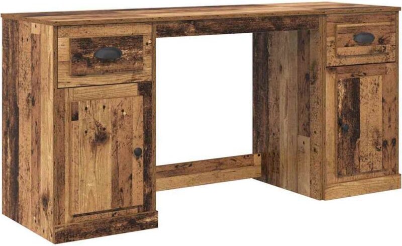 Schreibtisch mit Schrank mit Tür Altholz 154,5 x 50 x 75 cm vidaXL
