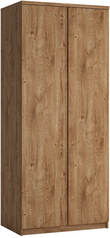 Lomadox - Kleiderschrank mit 2 Türen in Eiche Nb. FORTALEZA-129, b/h/t ca. 83,1/200/58 cm