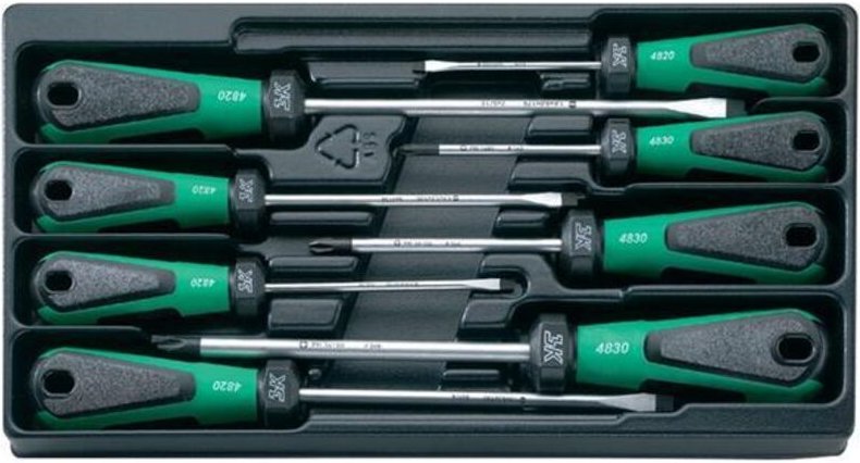 Stahlwille - 4892 satz drall-schraubendreher m. dreikomponentengriff Schraubendreher-Set