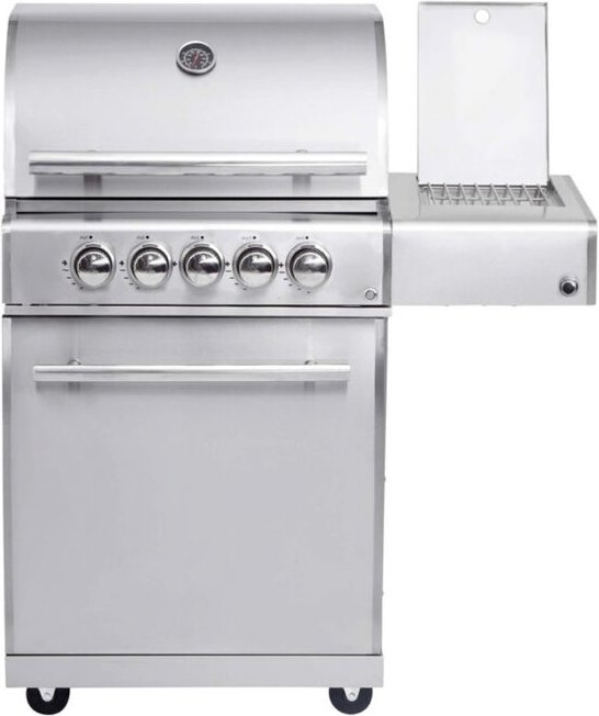 Allgrill Gasgrill chef m Edelstahl Modular Grundmodell 3 Brenner, Seitenkocher, Backburner (500903)