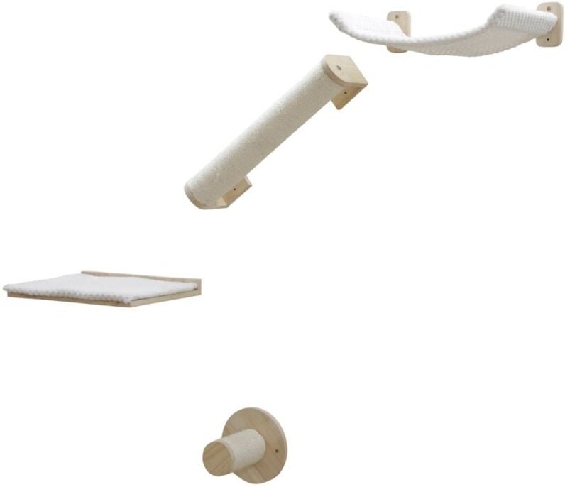 Kerbl - Kletterwand Alps (4-teilig, Farbe weiß, max. Belastbarkeit 6 kg) 81609