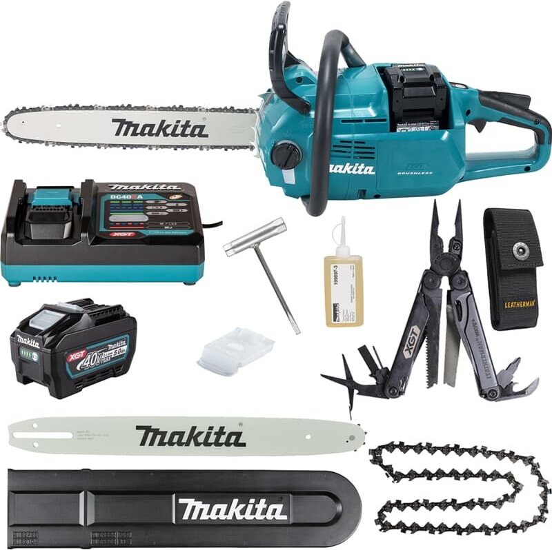 Makita - 40V Akku Kettensäge UC012GT103 & 1x 5,0Ah Akku/40VLadegerät & Leatherman