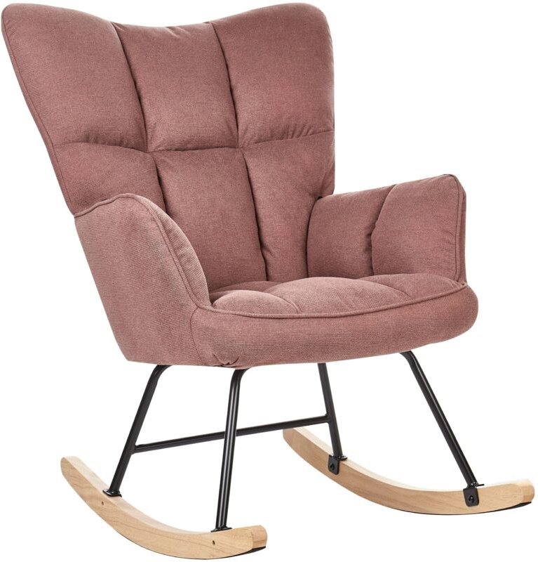 Schaukelsessel OULU Stoff Rosa